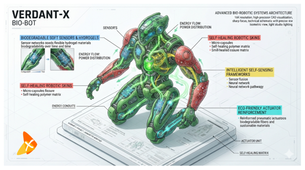 Elevating Green Robotics: The Sustainable, Self-Sensing Material Solution